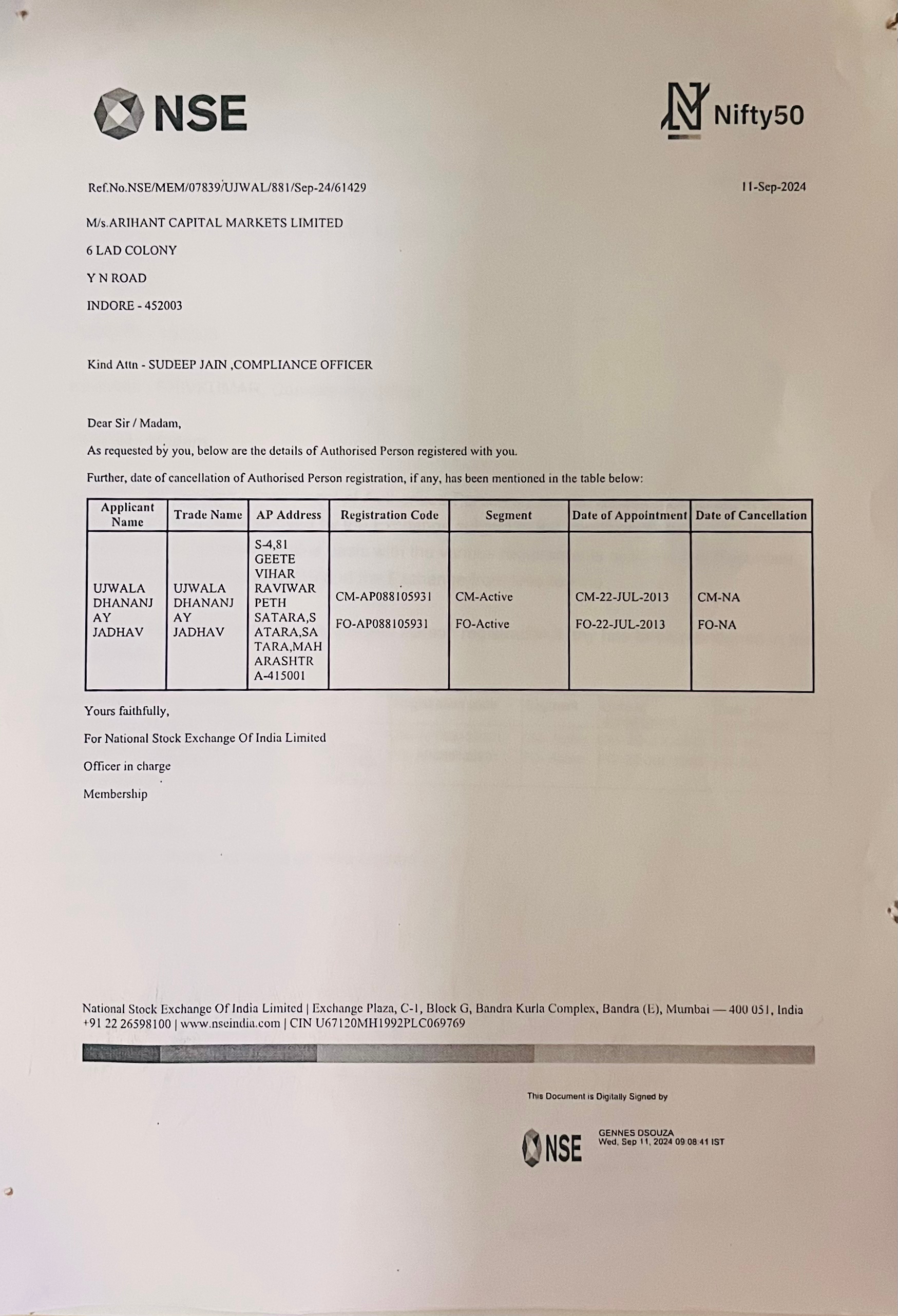 NSE Authorized Person